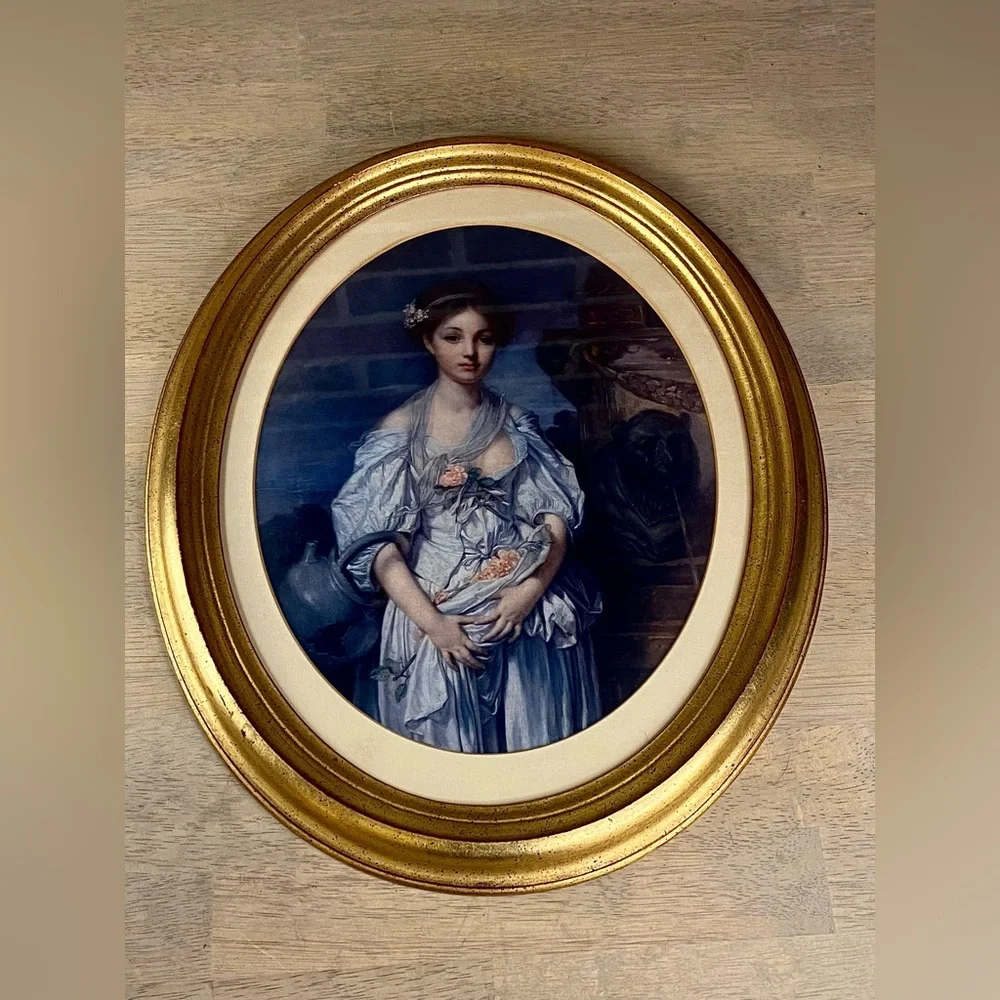 Gilt Framed‎ Print – “The Broken Vessel” After Jean-Baptiste Greuze, Classic Art